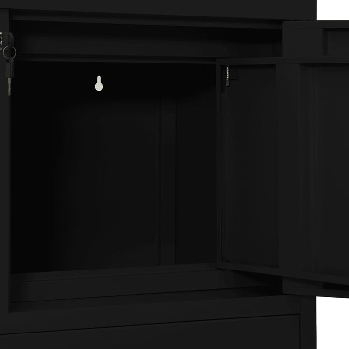 vidaXL Office Cabinet Anthracite 35.4"x15.7"x40.2" Steel-39