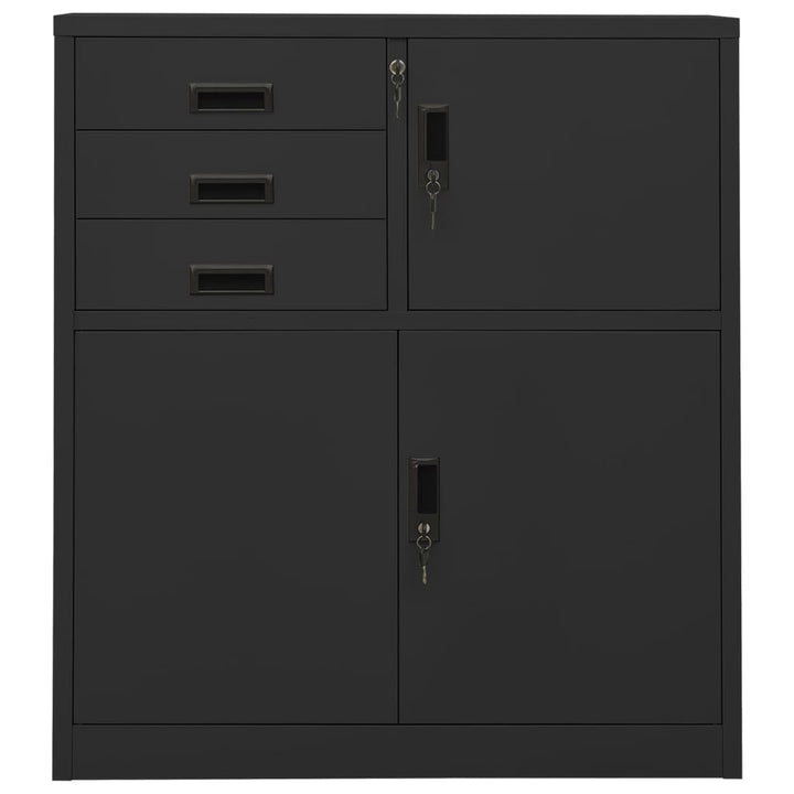 vidaXL Office Cabinet Anthracite 35.4"x15.7"x40.2" Steel-1