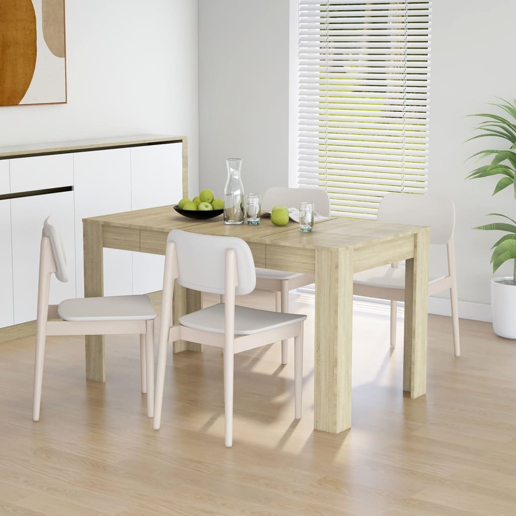 vidaXL Dining Table Engineered Wood Kitchen Dining Room Furniture Multi Colors-66