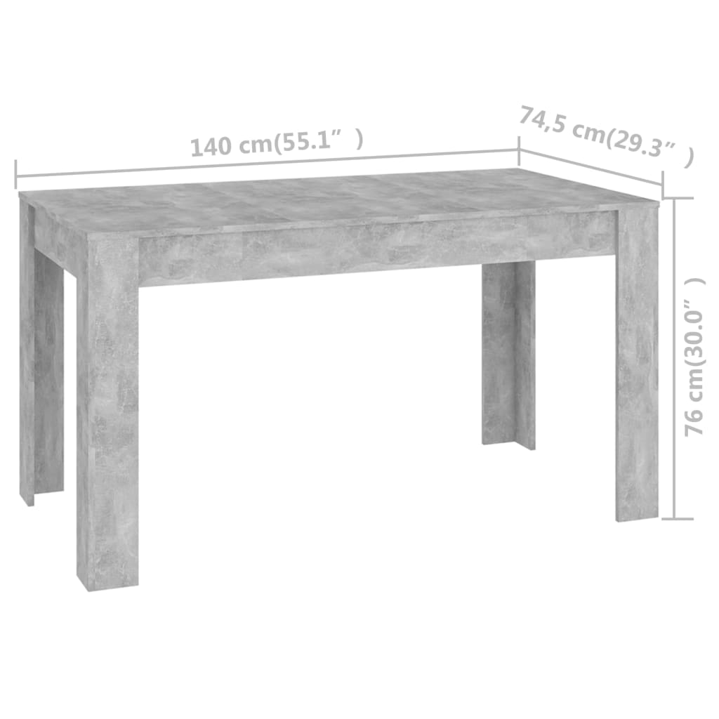 vidaXL Dining Table Engineered Wood Kitchen Dining Room Furniture Multi Colors-15