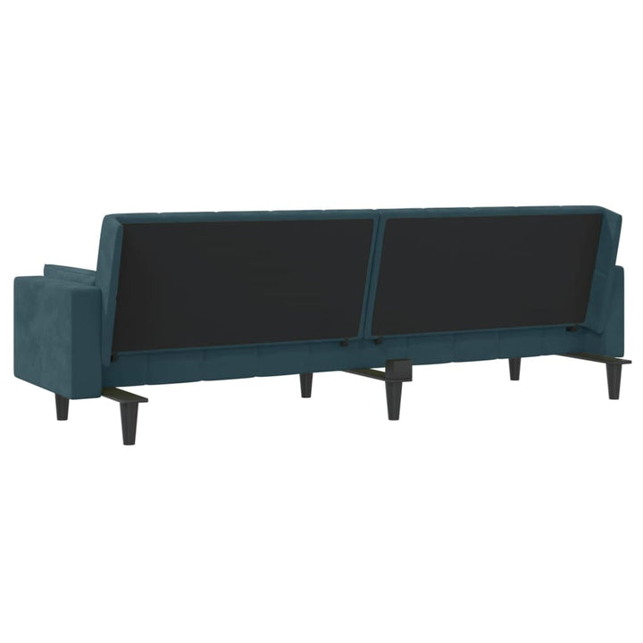 vidaXL 2-Seater Sofa Bed with Two Pillows Black Velvet-58