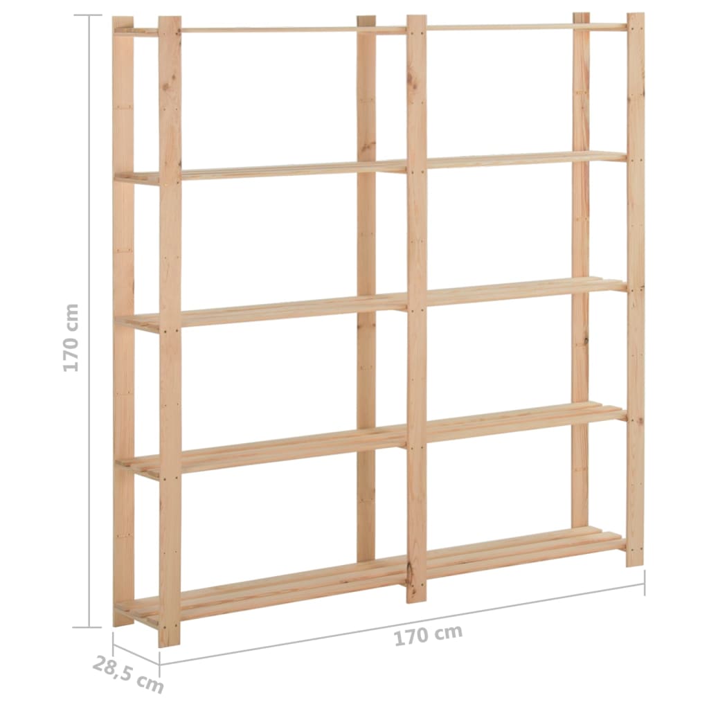 vidaXL Storage Unit Shelf Organizer Rack for Bathroom Office Solid Wood Pine-16
