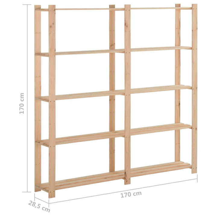 vidaXL Storage Unit Shelf Organizer Rack for Bathroom Office Solid Wood Pine-31