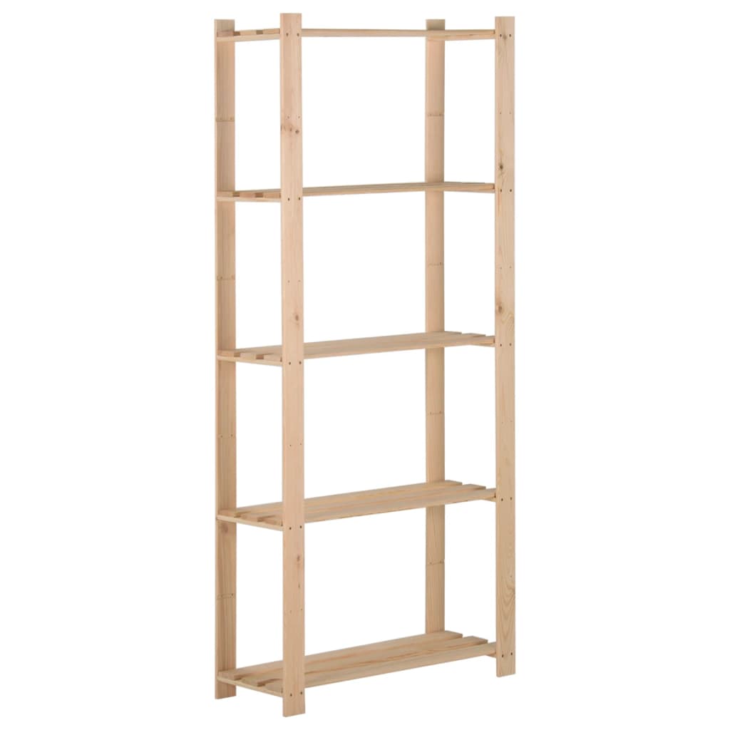 vidaXL Storage Unit Shelf Organizer Rack for Bathroom Office Solid Wood Pine-7