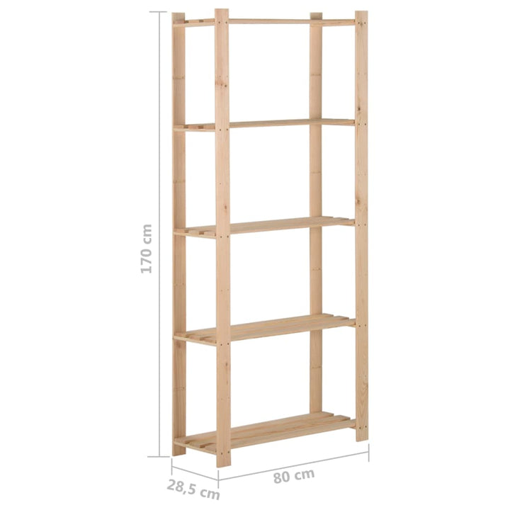 vidaXL Storage Unit Shelf Organizer Rack for Bathroom Office Solid Wood Pine-8