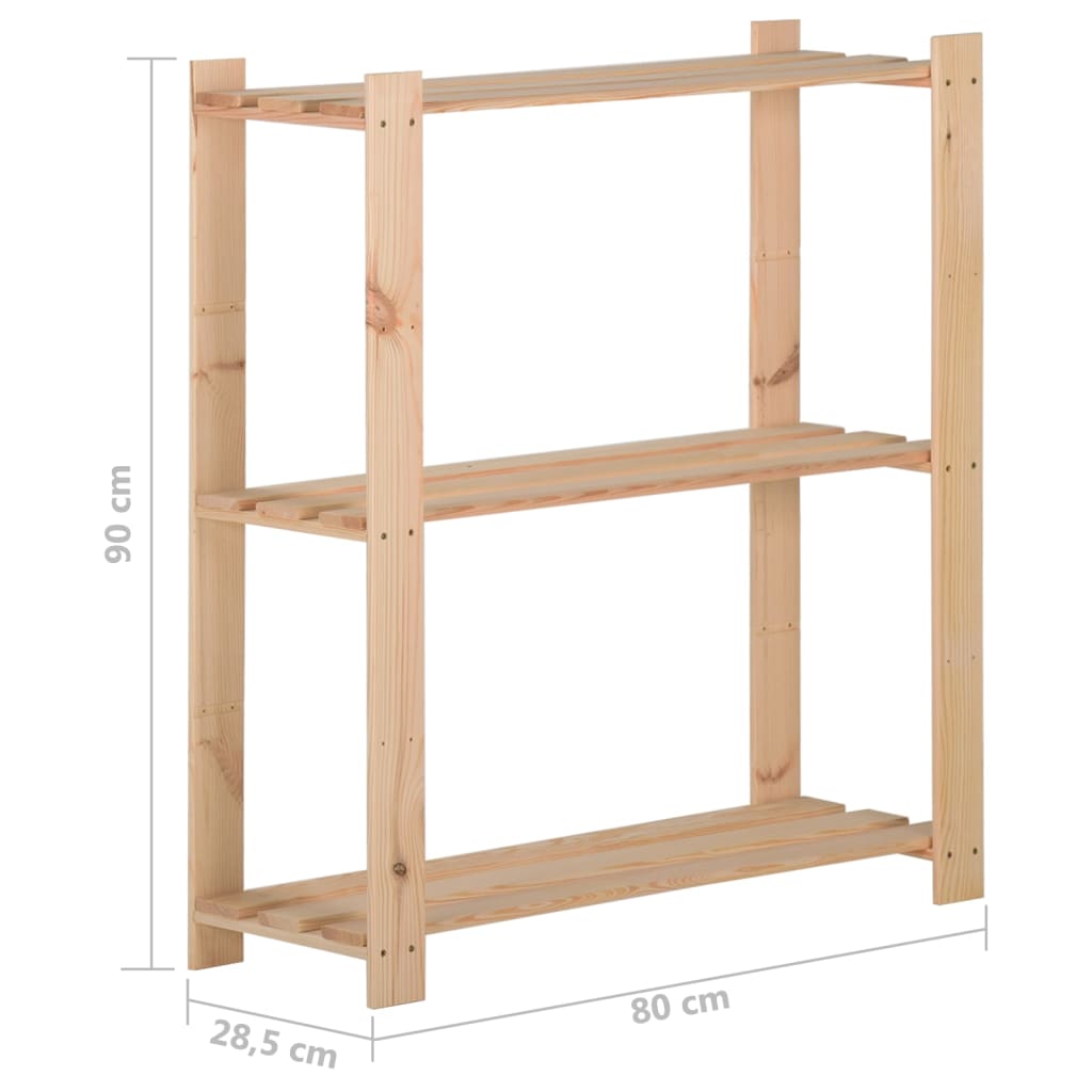 vidaXL Storage Unit Shelf Organizer Rack for Bathroom Office Solid Wood Pine-0
