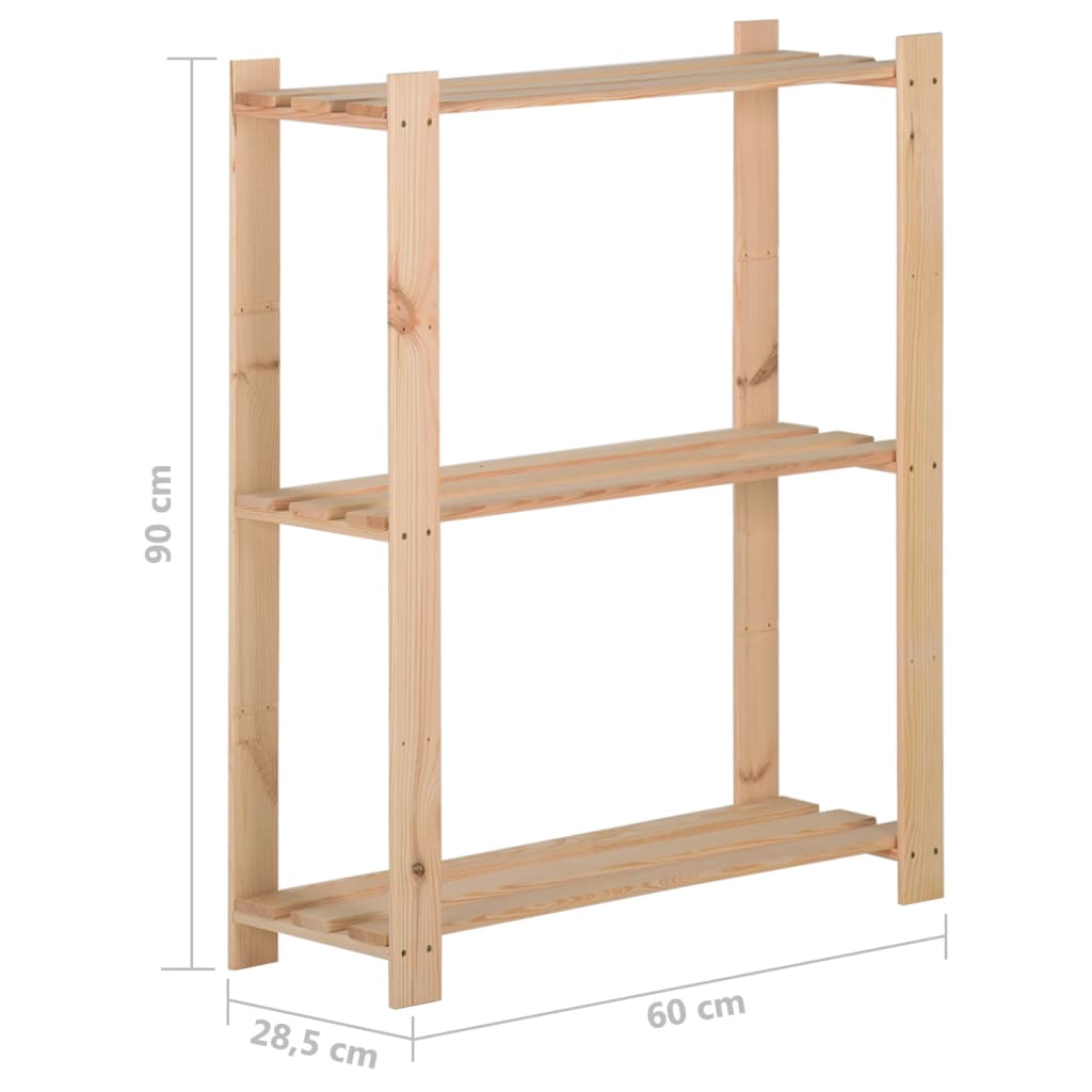 vidaXL Storage Unit Shelf Organizer Rack for Bathroom Office Solid Wood Pine-22