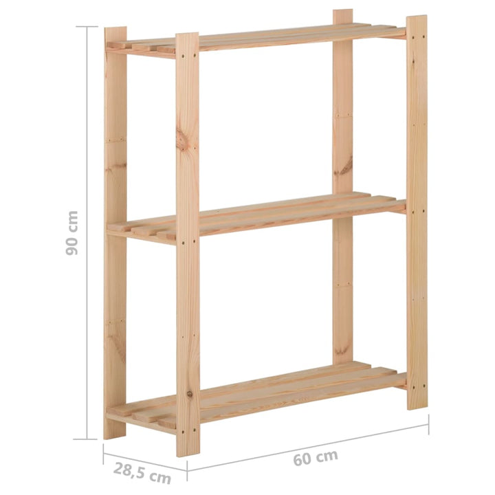 vidaXL Storage Unit Shelf Organizer Rack for Bathroom Office Solid Wood Pine-27