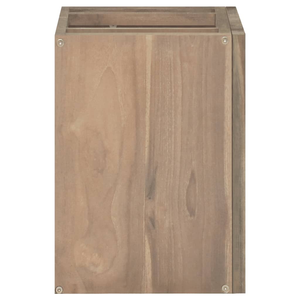 vidaXL Wall Cabinet Bathroom Storage Vanity Mirror Cabinet Solid Wood Teak-41