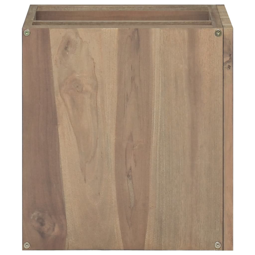 vidaXL Wall Cabinet Bathroom Storage Vanity Mirror Cabinet Solid Wood Teak-24