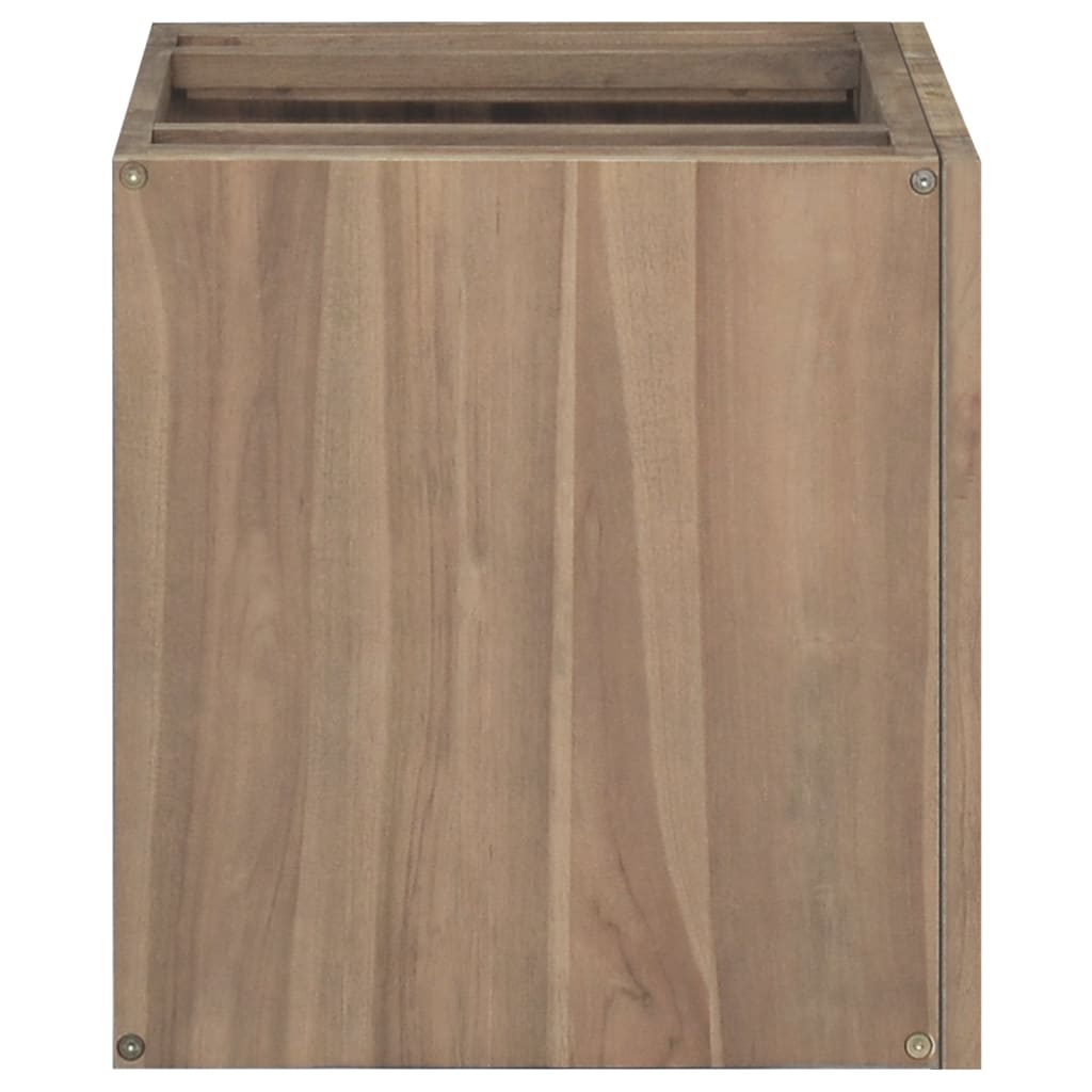 vidaXL Wall Cabinet Bathroom Storage Vanity Mirror Cabinet Solid Wood Teak-17