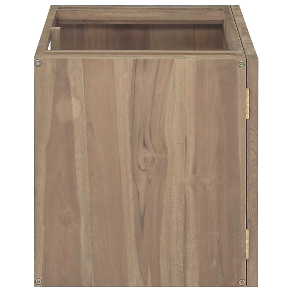vidaXL Wall Cabinet Bathroom Storage Vanity Mirror Cabinet Solid Wood Teak-6