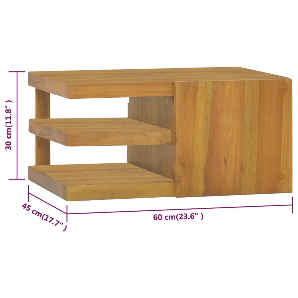vidaXL Wall Cabinet Wall Mounted Bathroom Storage Cabinet Solid Wood Teak-7