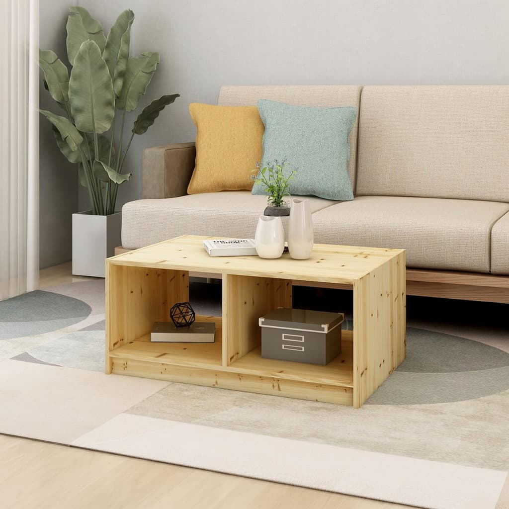 vidaXL Coffee Table 29.5"x19.7"x13.2" Solid Firwood-2