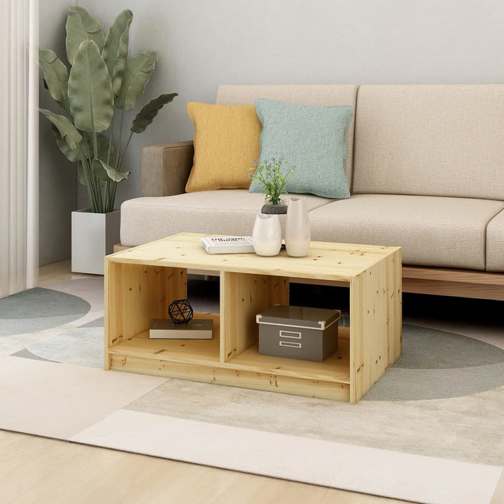 vidaXL Coffee Table 29.5"x19.7"x13.2" Solid Firwood-2