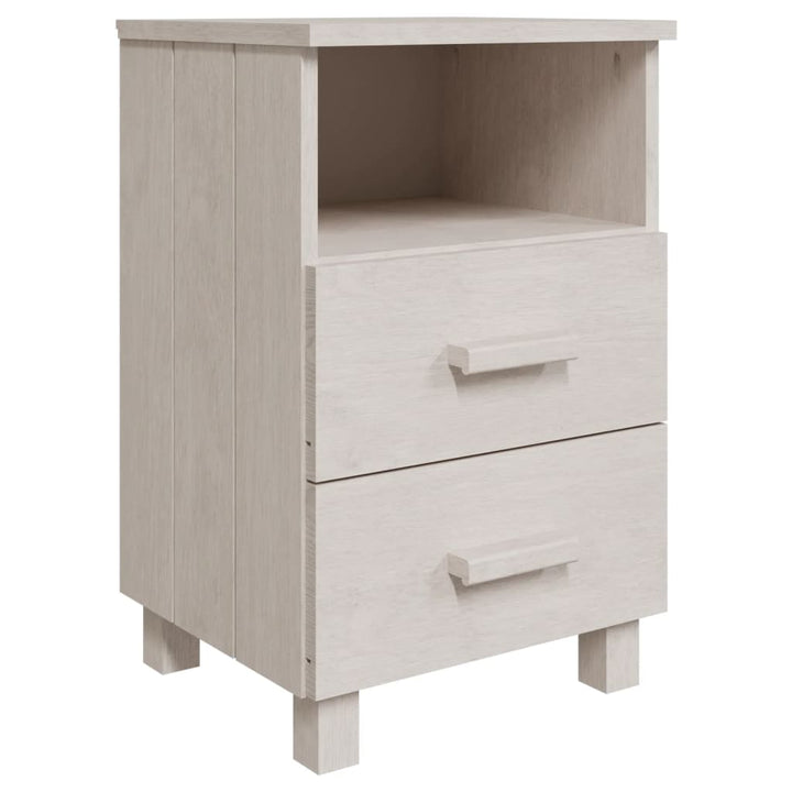 vidaXL Nightstand Storage Bedside Cabinet Nightstand with 2 Drawers Pine Wood-23