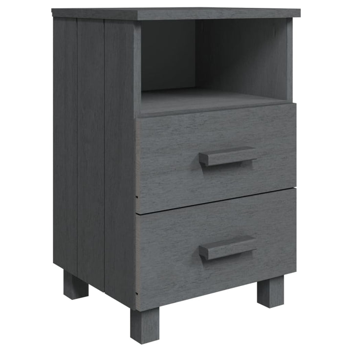 vidaXL Nightstand Storage Bedside Cabinet Nightstand with 2 Drawers Pine Wood-7