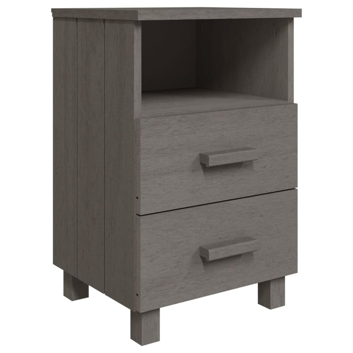 vidaXL Nightstand Storage Bedside Cabinet Nightstand with 2 Drawers Pine Wood-1
