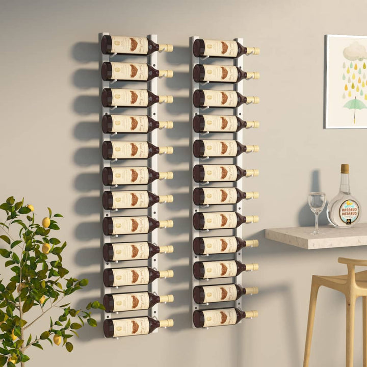 vidaXL Wall Wine Rack Bottle Holder Pantry Wall Mounted Storage Organizer-2