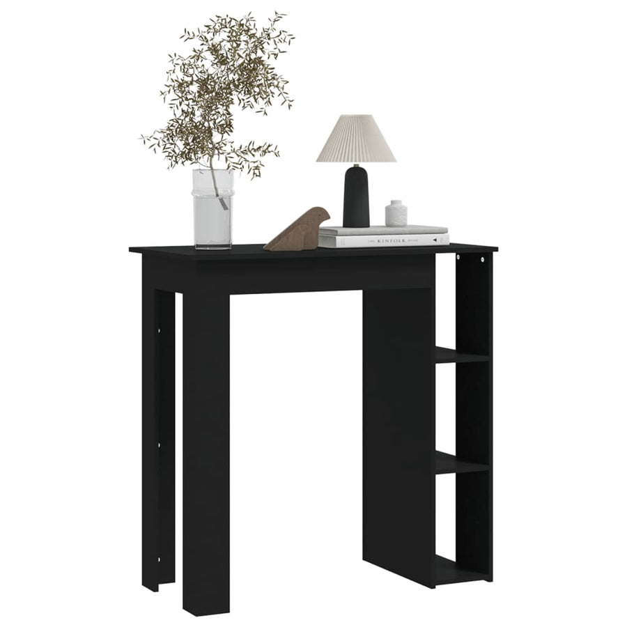 vidaXL Bar Table Kitchen Pub Table Bistro Table with Shelf Engineered Wood-20