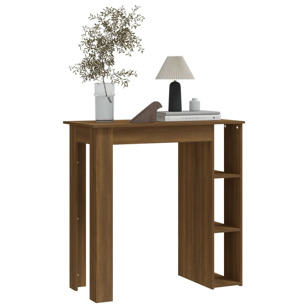 vidaXL Bar Table Kitchen Pub Table Bistro Table with Shelf Engineered Wood-30