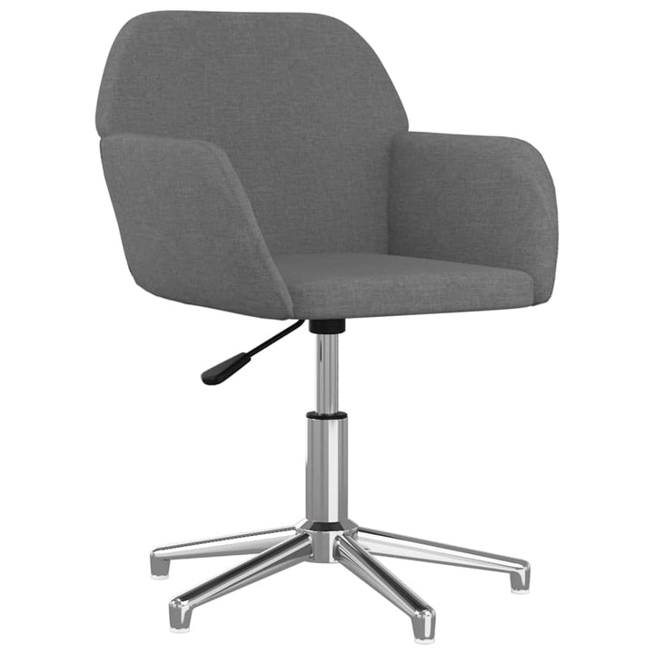vidaXL Swivel Office Chair Home Office Desk Chair with Wheels and Arms Fabric-0