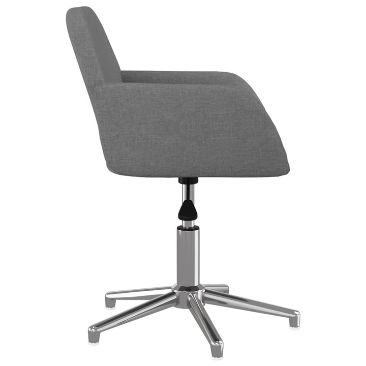 vidaXL Swivel Office Chair Home Office Desk Chair with Wheels and Arms Fabric-20