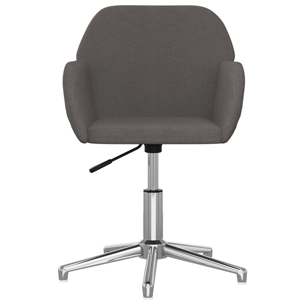 vidaXL Swivel Office Chair Home Office Desk Chair with Wheels and Arms Fabric-7