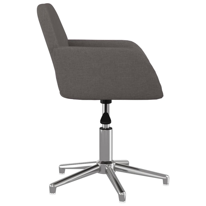 vidaXL Swivel Office Chair Home Office Desk Chair with Wheels and Arms Fabric-14
