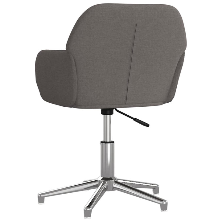 vidaXL Swivel Office Chair Home Office Desk Chair with Wheels and Arms Fabric-15