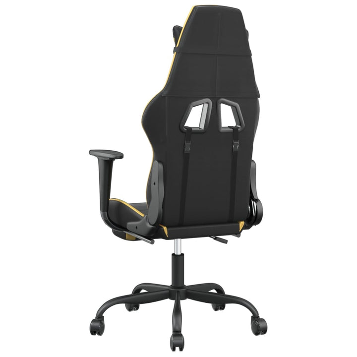vidaXL Gaming Chair Swivel Massage Gaming Chair with Footrest Faux Leather-21