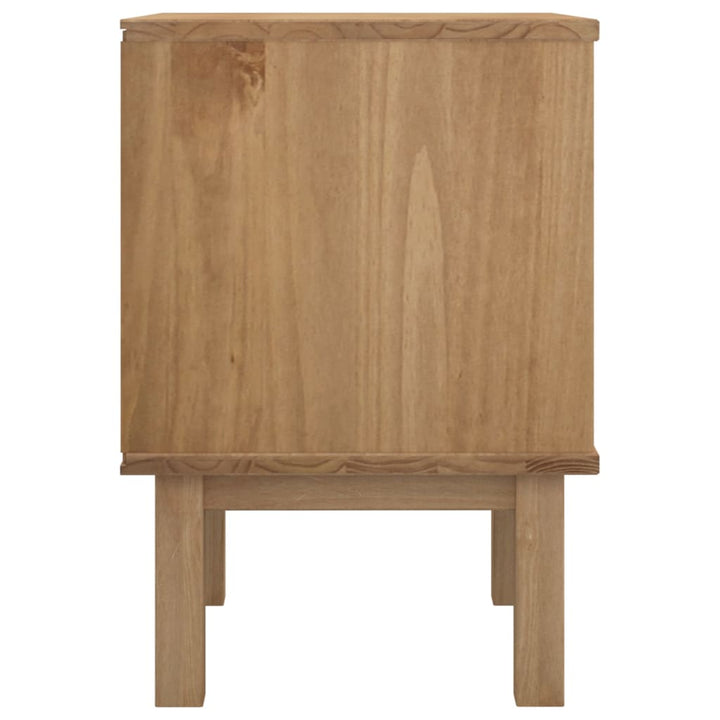 vidaXL Nightstand Bedside Table with Solid Wood Legs OTTA Solid Wood Pine-4