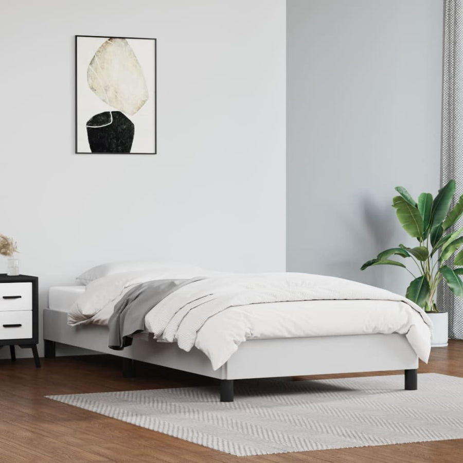 vidaXL Bed Frame Upholstered Platform Bed Base Frame for Bedroom Faux Leather-40