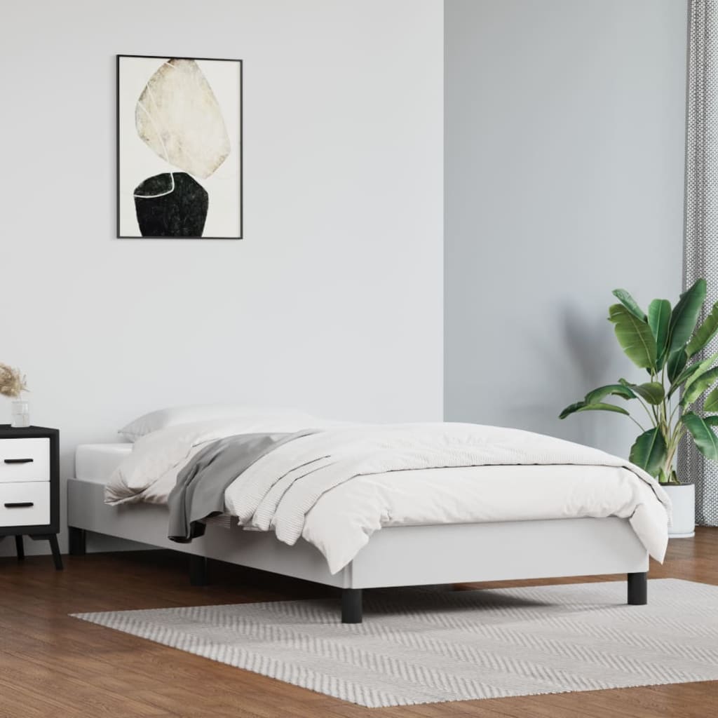 vidaXL Bed Frame Upholstered Platform Bed Base Frame for Bedroom Faux Leather-24
