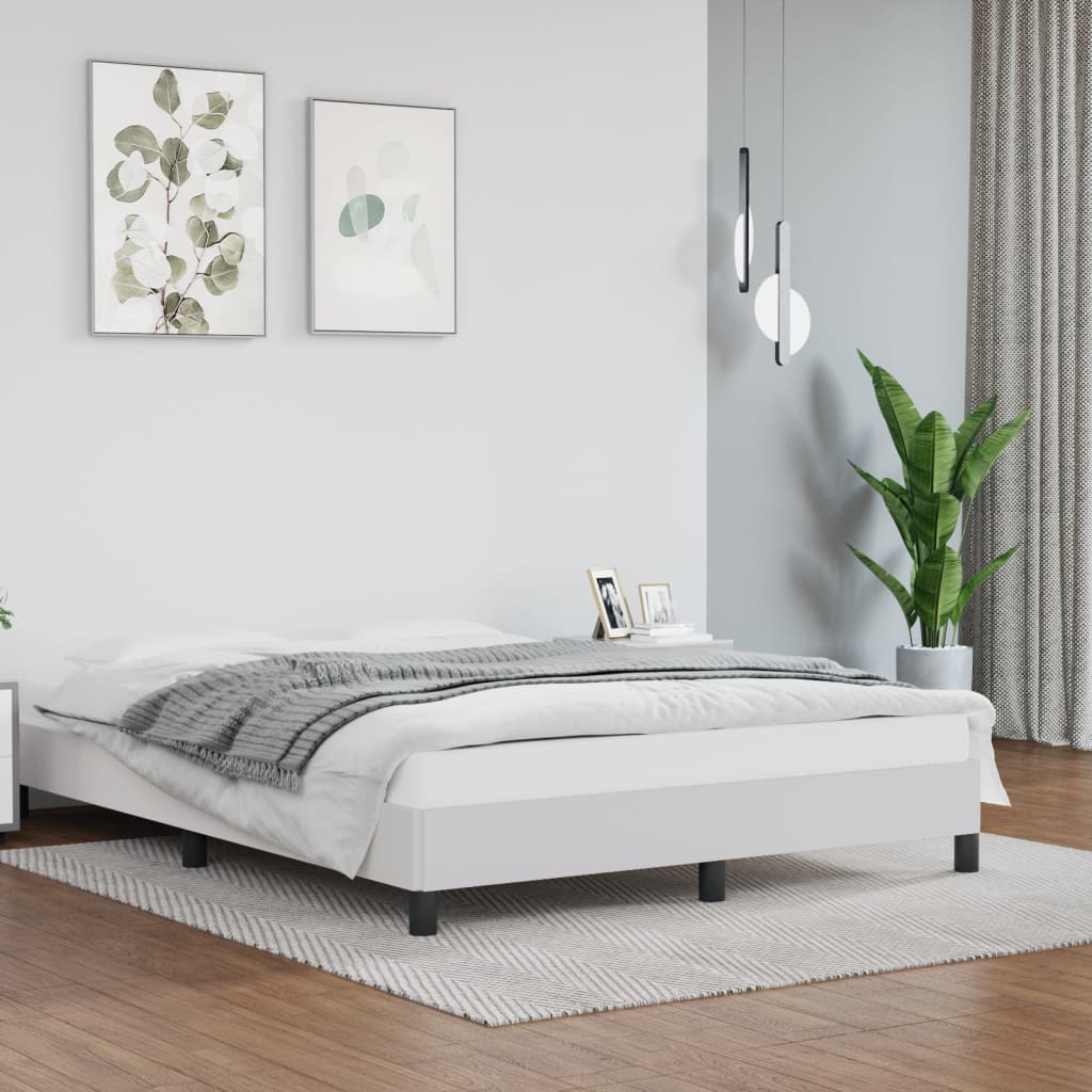 vidaXL Bed Frame Upholstered Platform Bed Base Frame for Bedroom Faux Leather-7