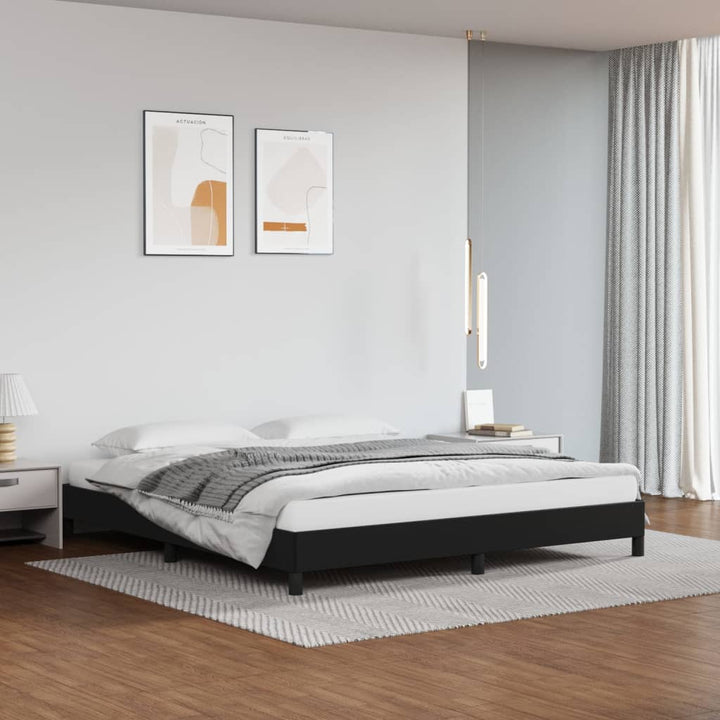 vidaXL Bed Frame Upholstered Platform Bed Base Frame for Bedroom Faux Leather-11