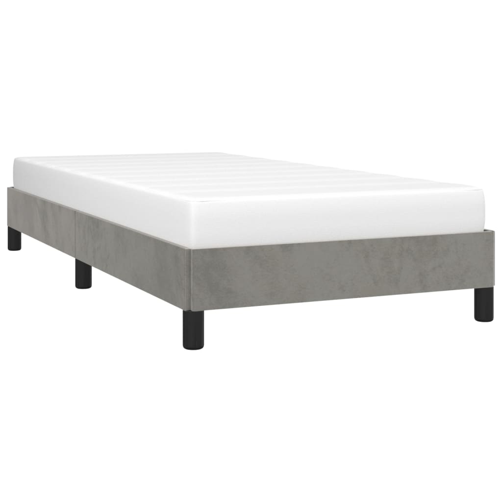 vidaXL Bed Frame Upholstered Platform Bed with Wooden Slats Support Velvet-54