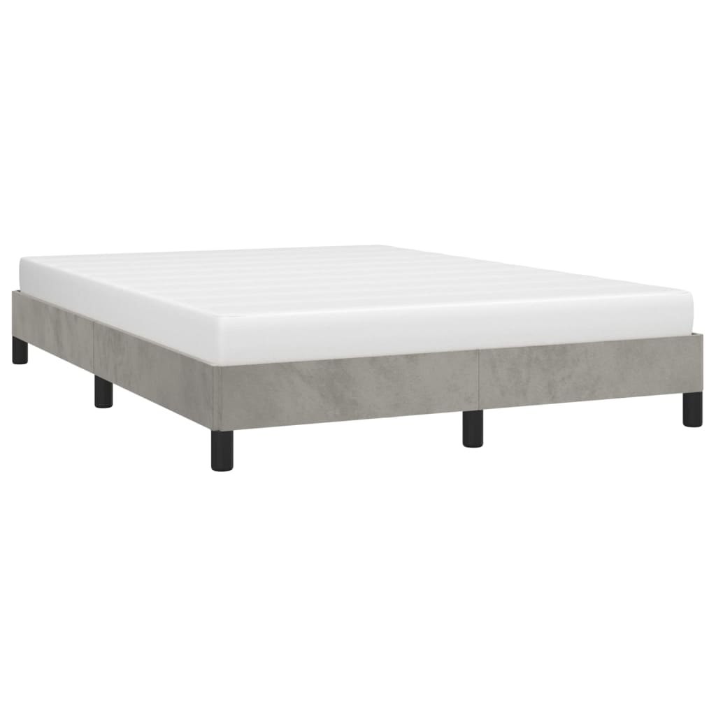 vidaXL Bed Frame Upholstered Platform Bed with Wooden Slats Support Velvet-60
