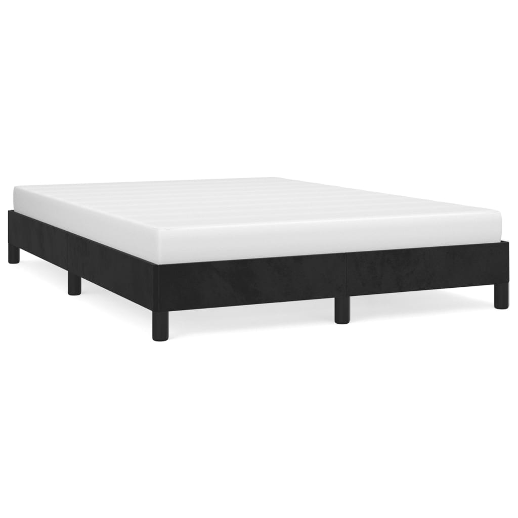 vidaXL Bed Frame Upholstered Platform Bed with Wooden Slats Support Velvet-40