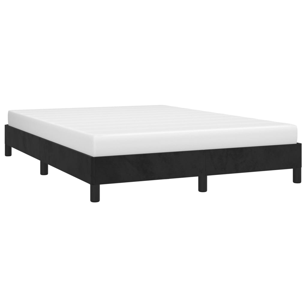 vidaXL Bed Frame Upholstered Platform Bed with Wooden Slats Support Velvet-12
