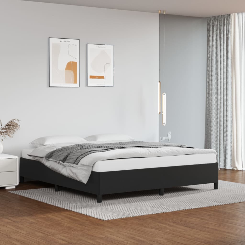 vidaXL Bed Frame Upholstered Platform Bed Base Frame for Bedroom Faux Leather-33