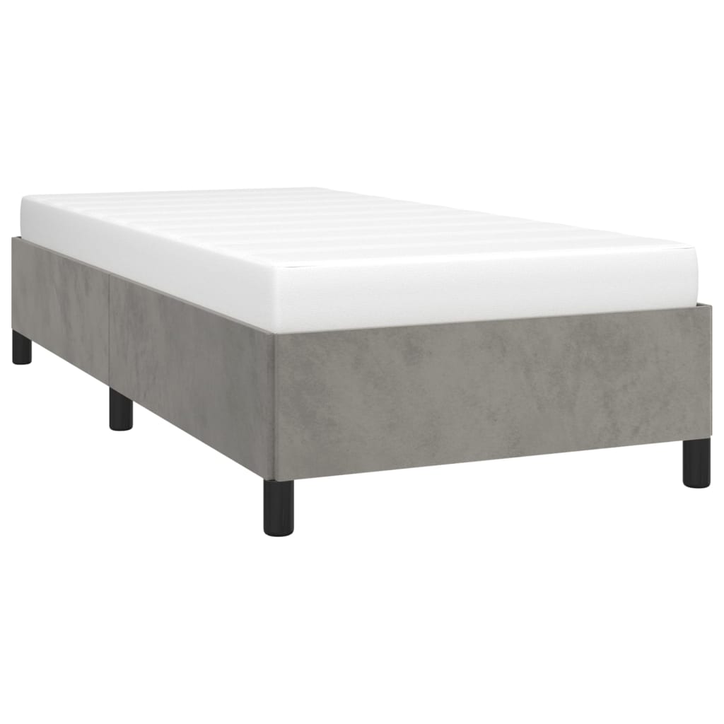 vidaXL Bed Frame Upholstered Platform Bed with Wooden Slats Support Velvet-76