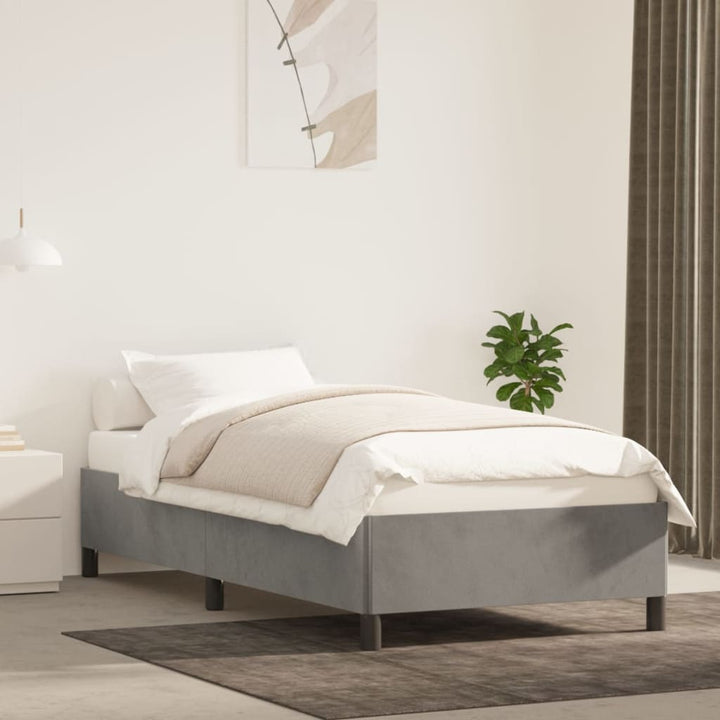 vidaXL Bed Frame Upholstered Platform Bed with Wooden Slats Support Velvet-77