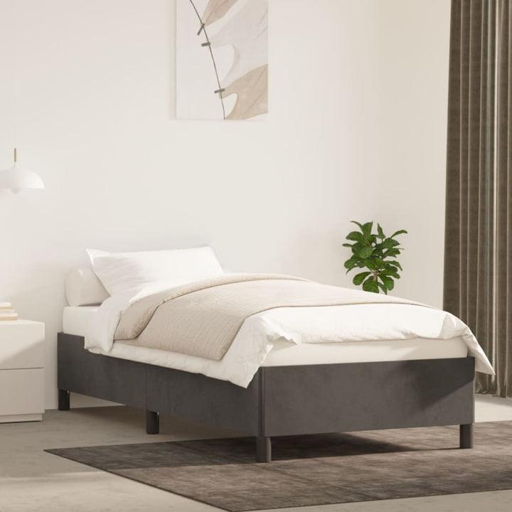vidaXL Bed Frame Upholstered Platform Bed with Wooden Slats Support Velvet-29