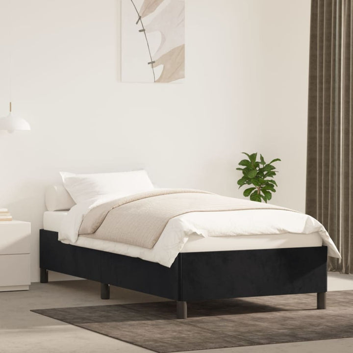 vidaXL Bed Frame Upholstered Platform Bed with Wooden Slats Support Velvet-51