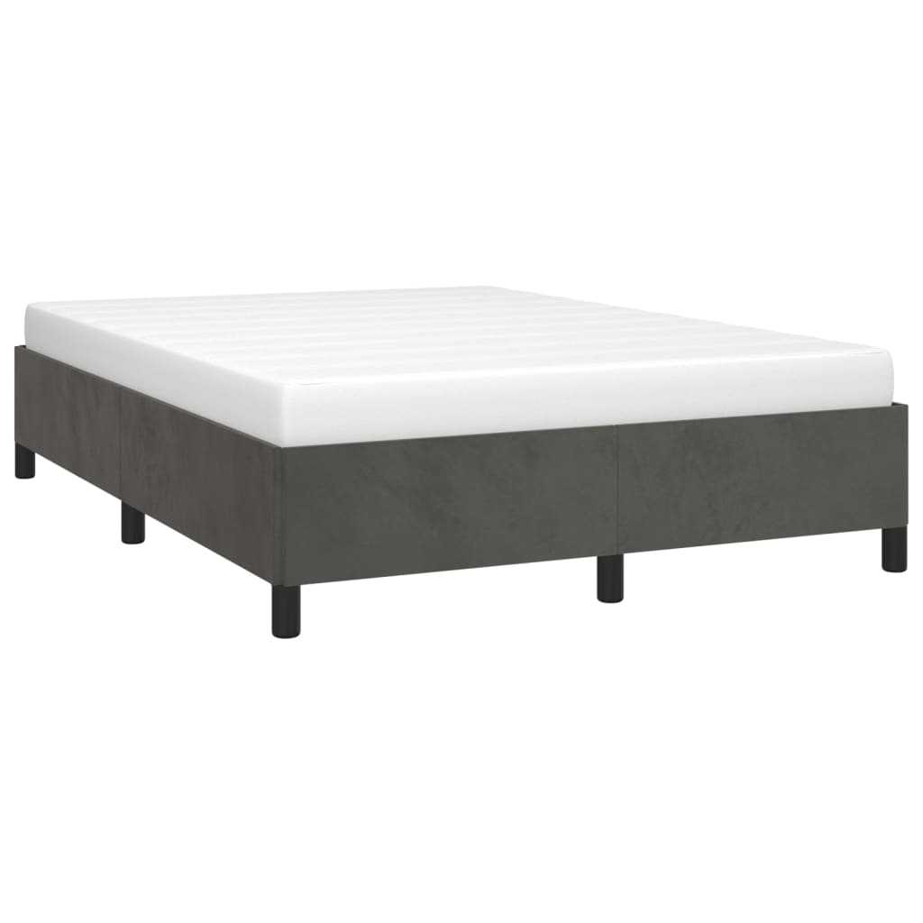 vidaXL Bed Frame Upholstered Platform Bed with Wooden Slats Support Velvet-66