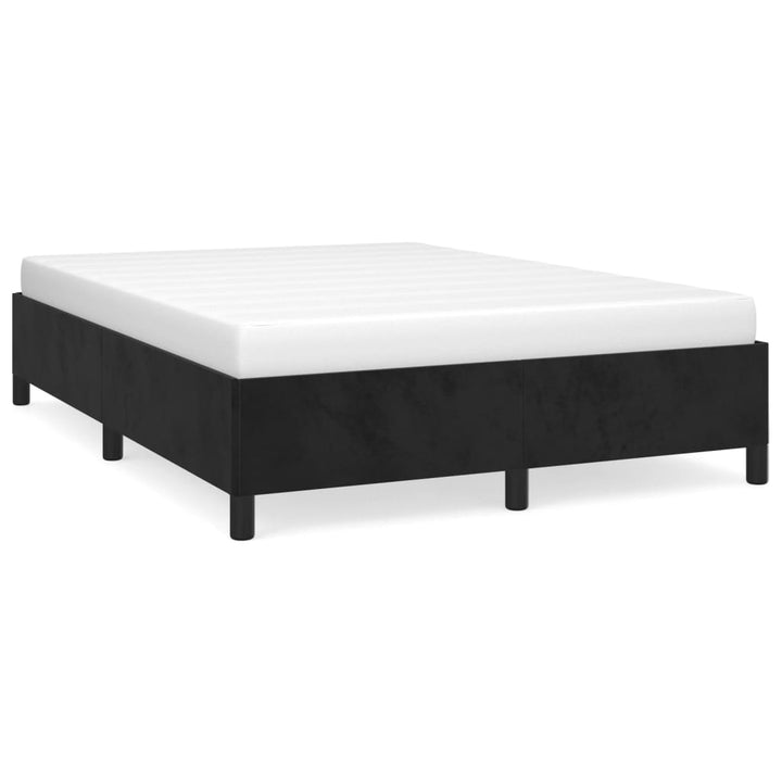 vidaXL Bed Frame Upholstered Platform Bed with Wooden Slats Support Velvet-36