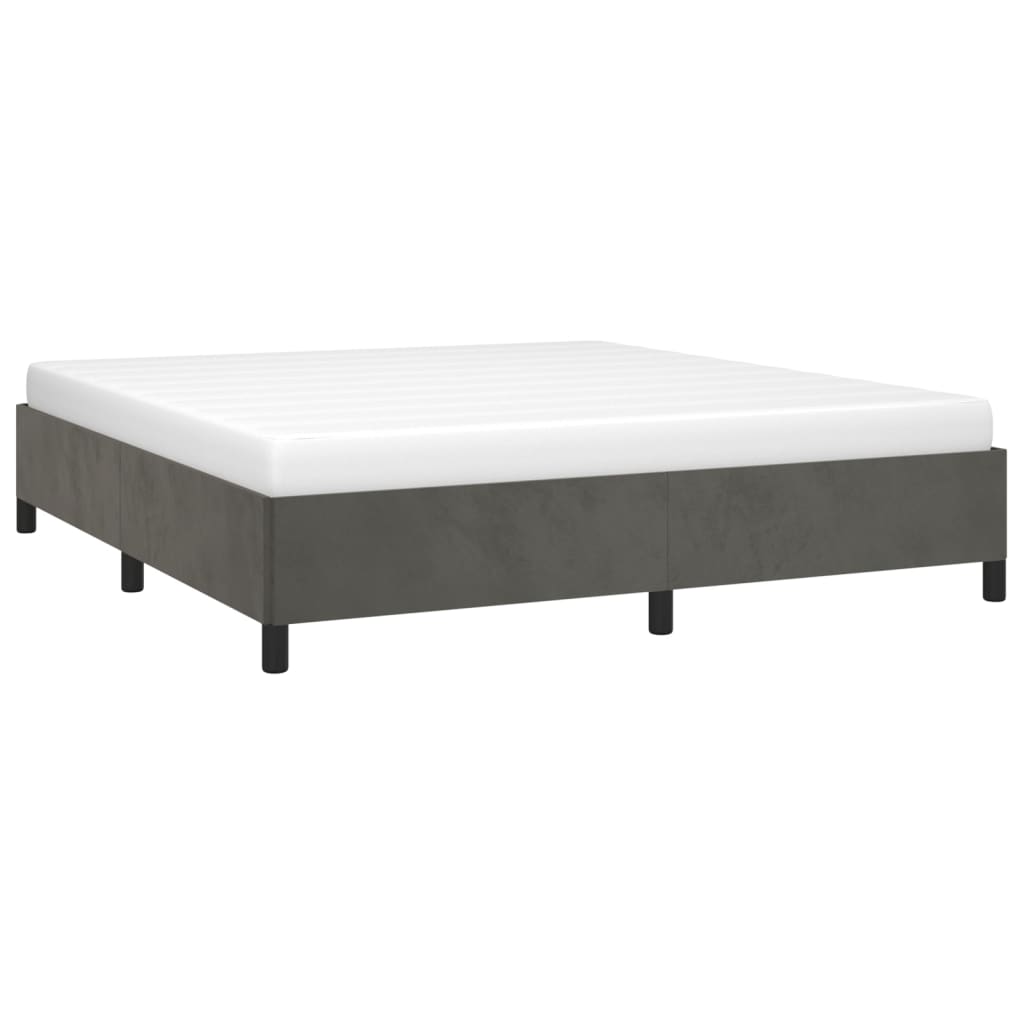 vidaXL Bed Frame Upholstered Platform Bed with Wooden Slats Support Velvet-16