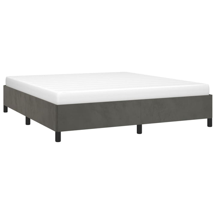 vidaXL Bed Frame Upholstered Platform Bed with Wooden Slats Support Velvet-16