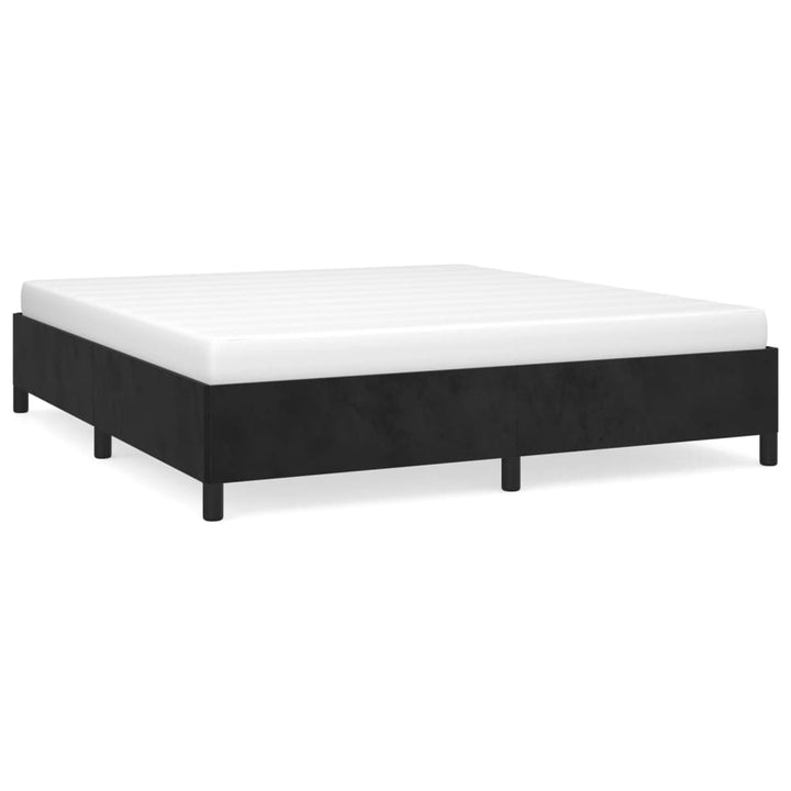 vidaXL Bed Frame Upholstered Platform Bed with Wooden Slats Support Velvet-6
